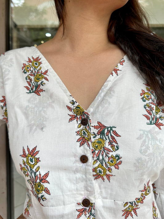 Breezy White Cotton Dress