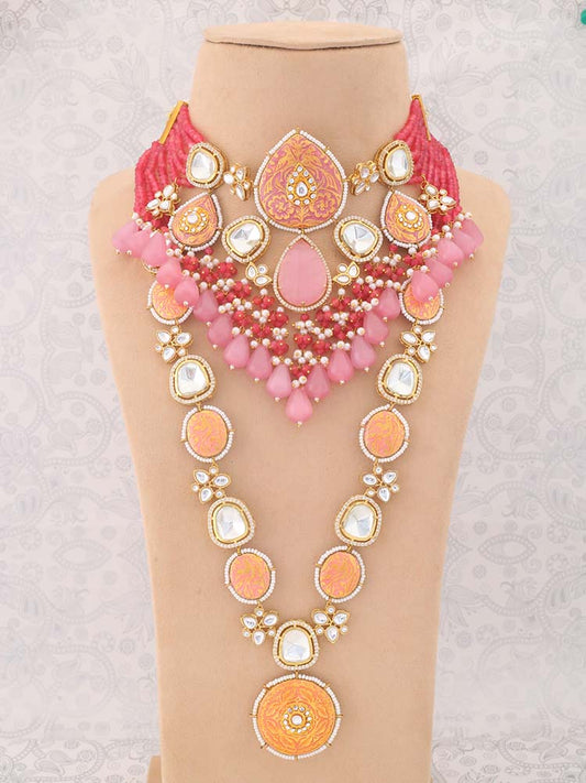 Coral Krutika Kundan Jewellery Set - EOSS