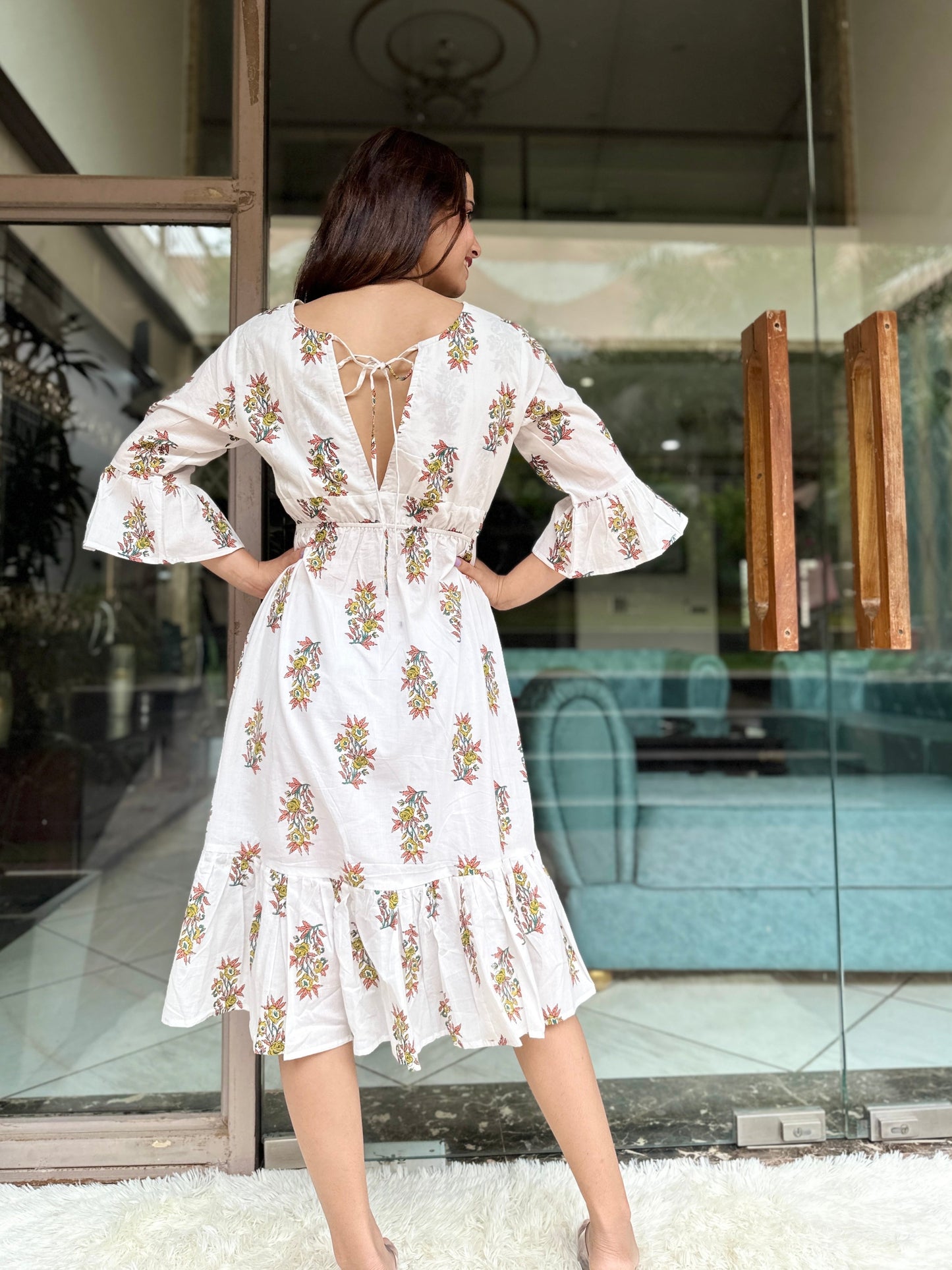 Breezy White Cotton Dress