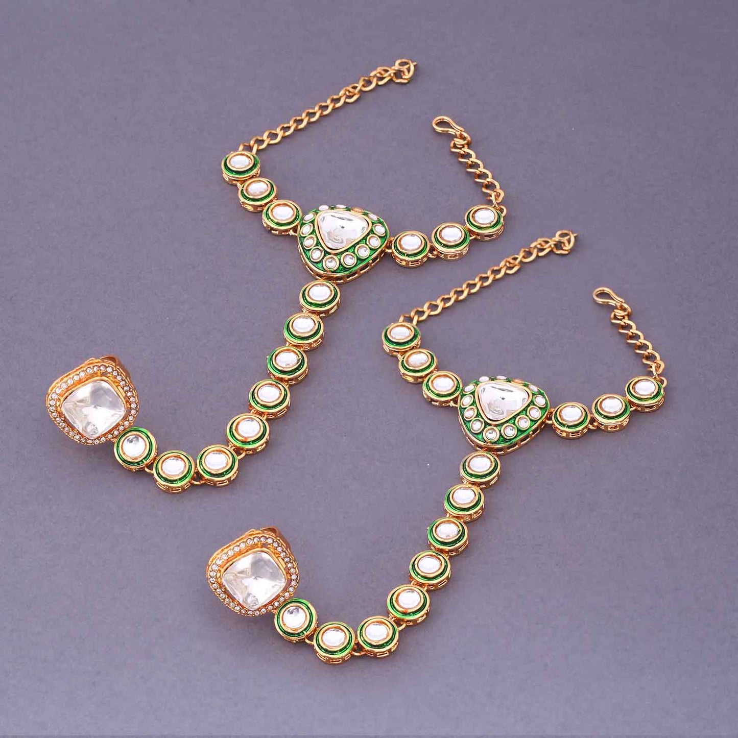 Emerald Usjha Bridal Jewellery Set