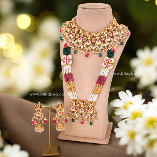 Multicolor Githalya Bridal Jewellery Set