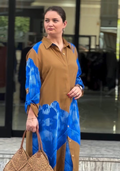 Digital Leaf Charm Premium Co Ord Set