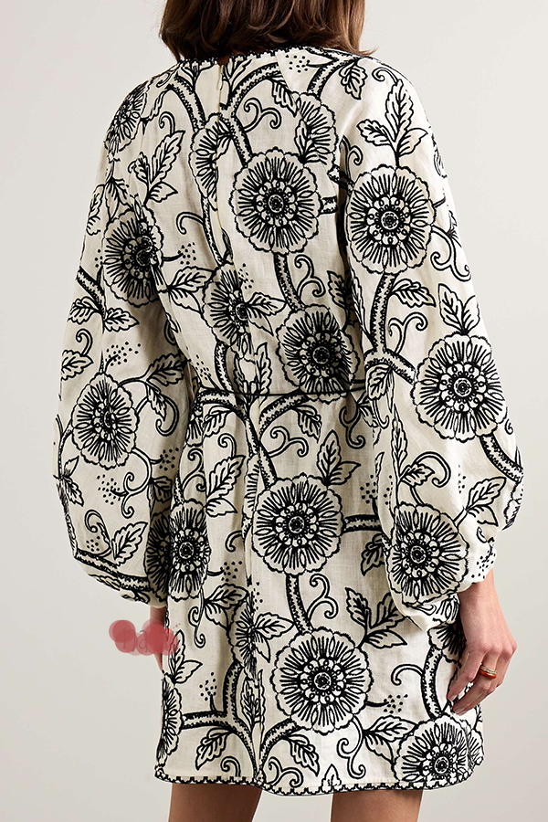 Sketch Effect Bold Chic Shirt Dress