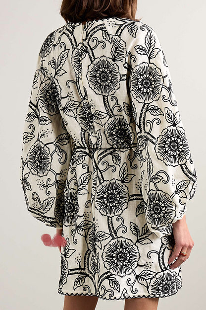 Sketch Effect Bold Chic Shirt Dress