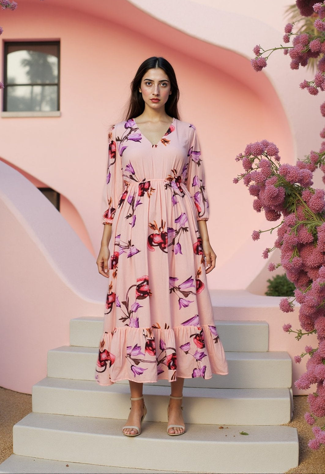 Blush & Lush Floral Maxi Dress