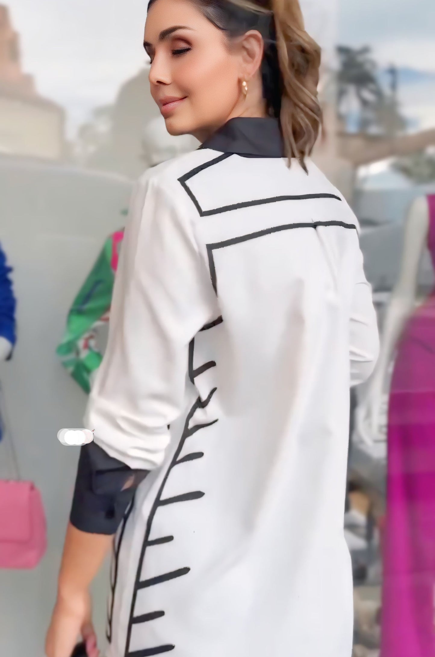 Chic Style White Printed Shirt