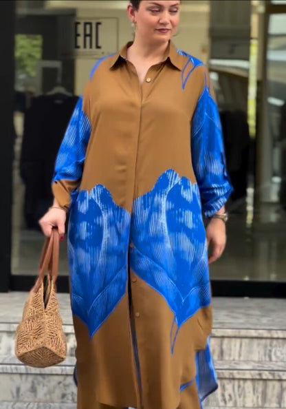 Digital Leaf Charm Premium Co Ord Set