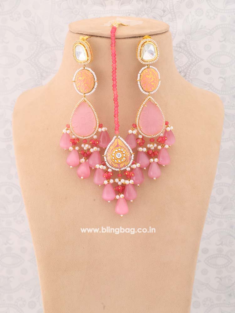 Coral Krutika Kundan Jewellery Set - EOSS