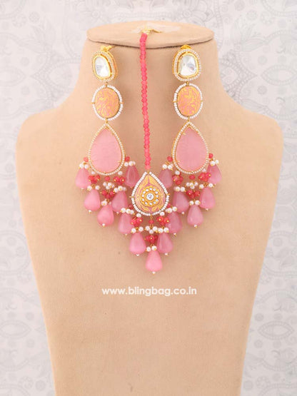 Coral Krutika Kundan Jewellery Set - EOSS