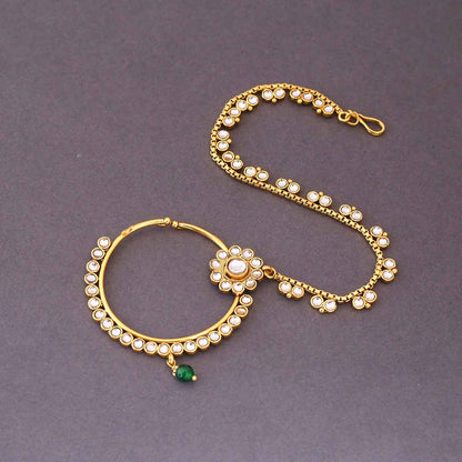 Emerald Dhanuna Bridal Jewellery Set