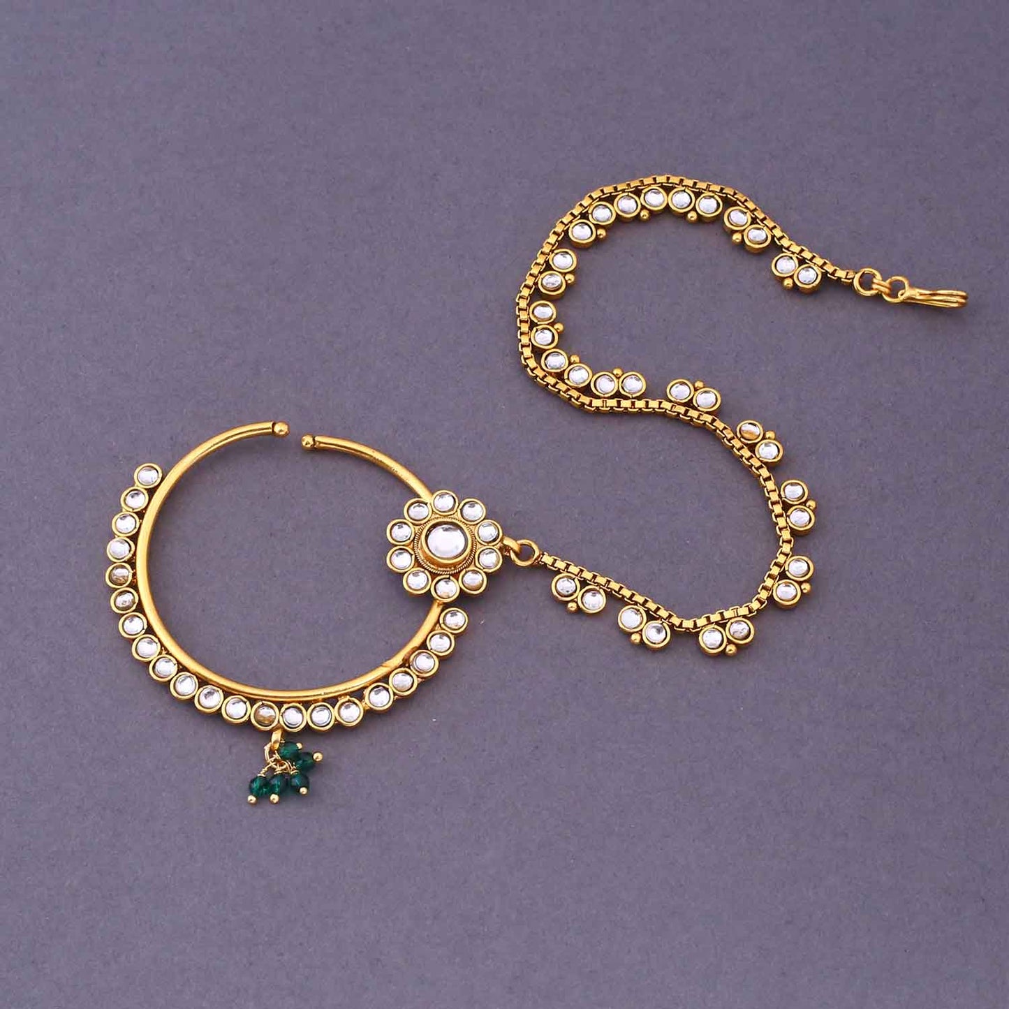 Emerald Pranjalli Bridal Jewellery Set