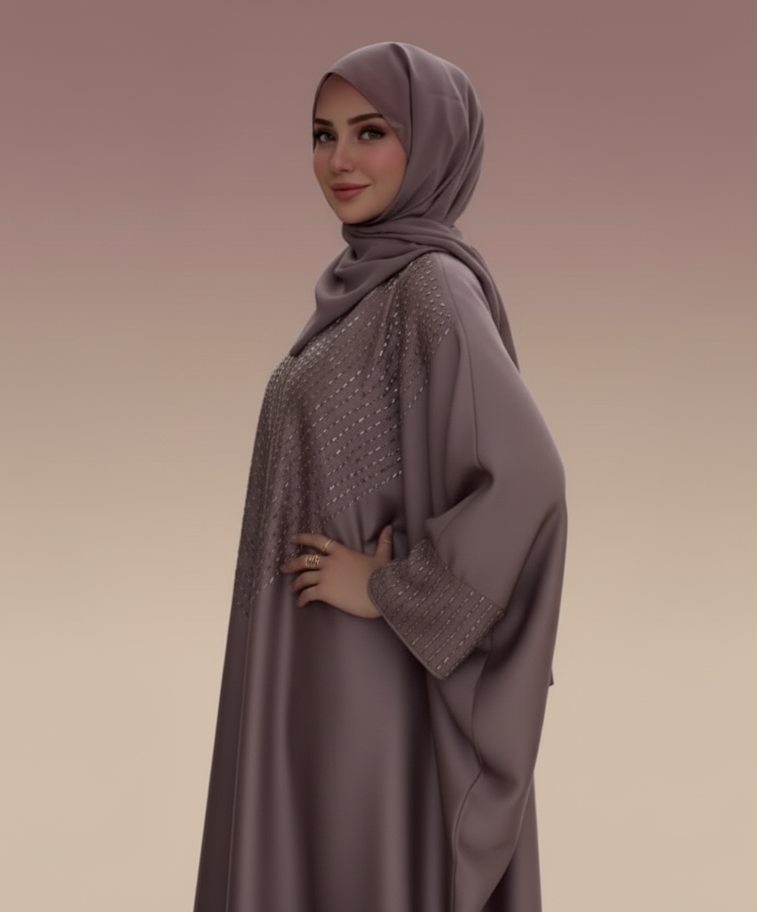 The Brown Flowing  Abaya