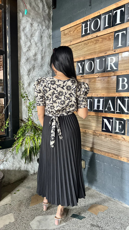 Floral Bliss Fit & Flare Midi Dress