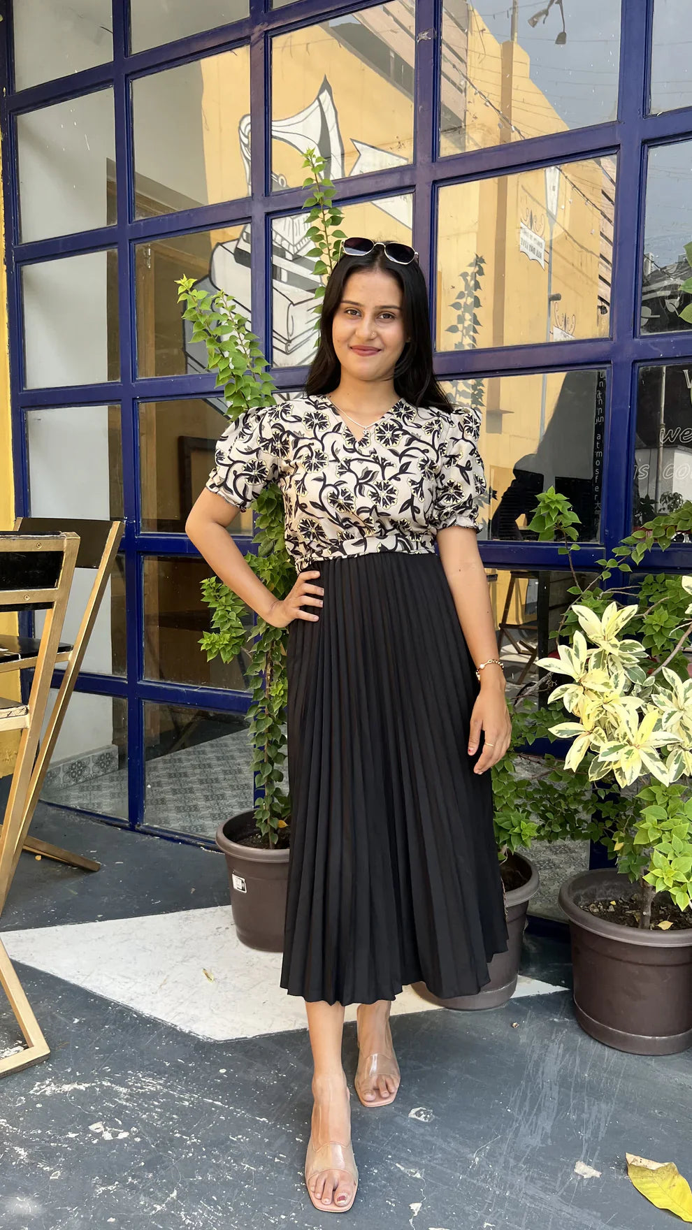 Floral Bliss Fit & Flare Midi Dress