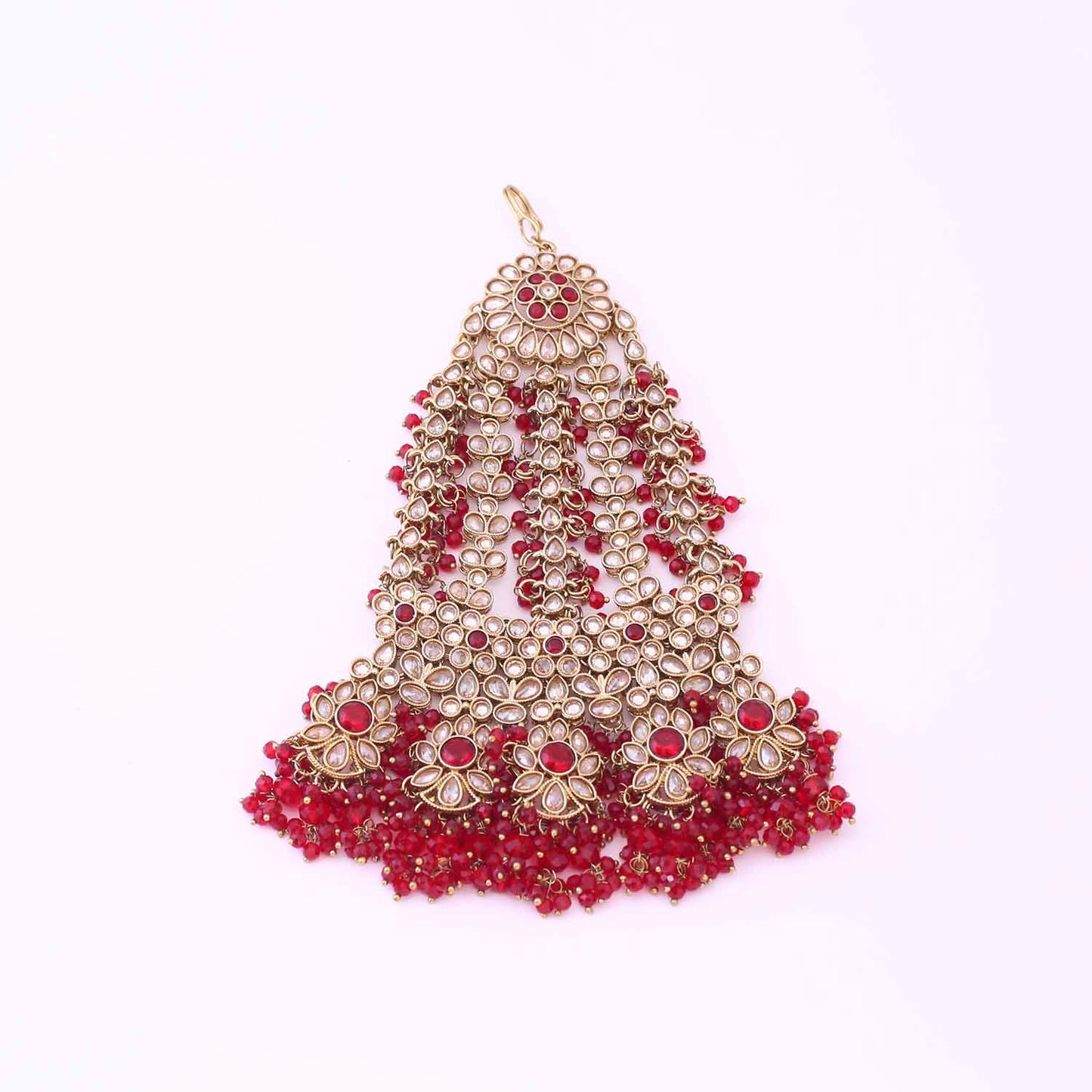 Maroon Shubani Bridal Jewellery Set