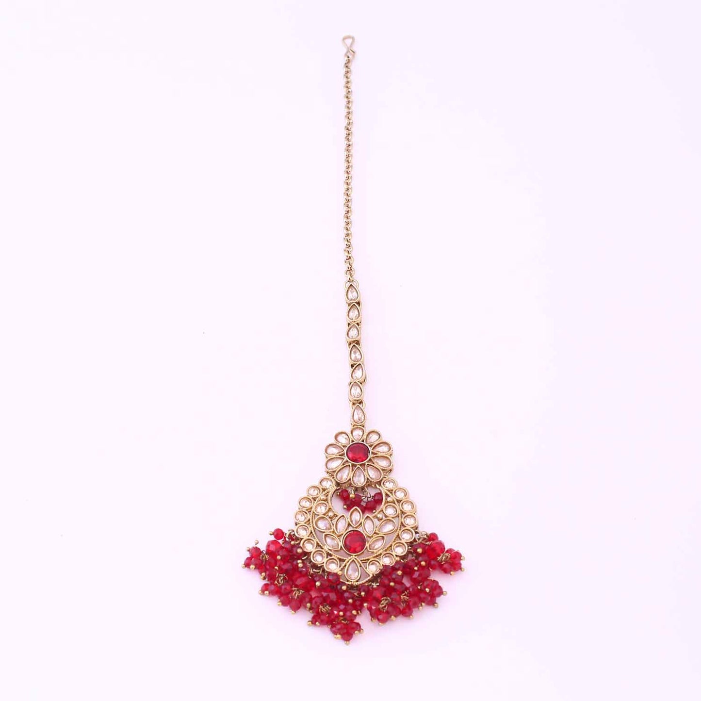 Maroon Shubani Bridal Jewellery Set