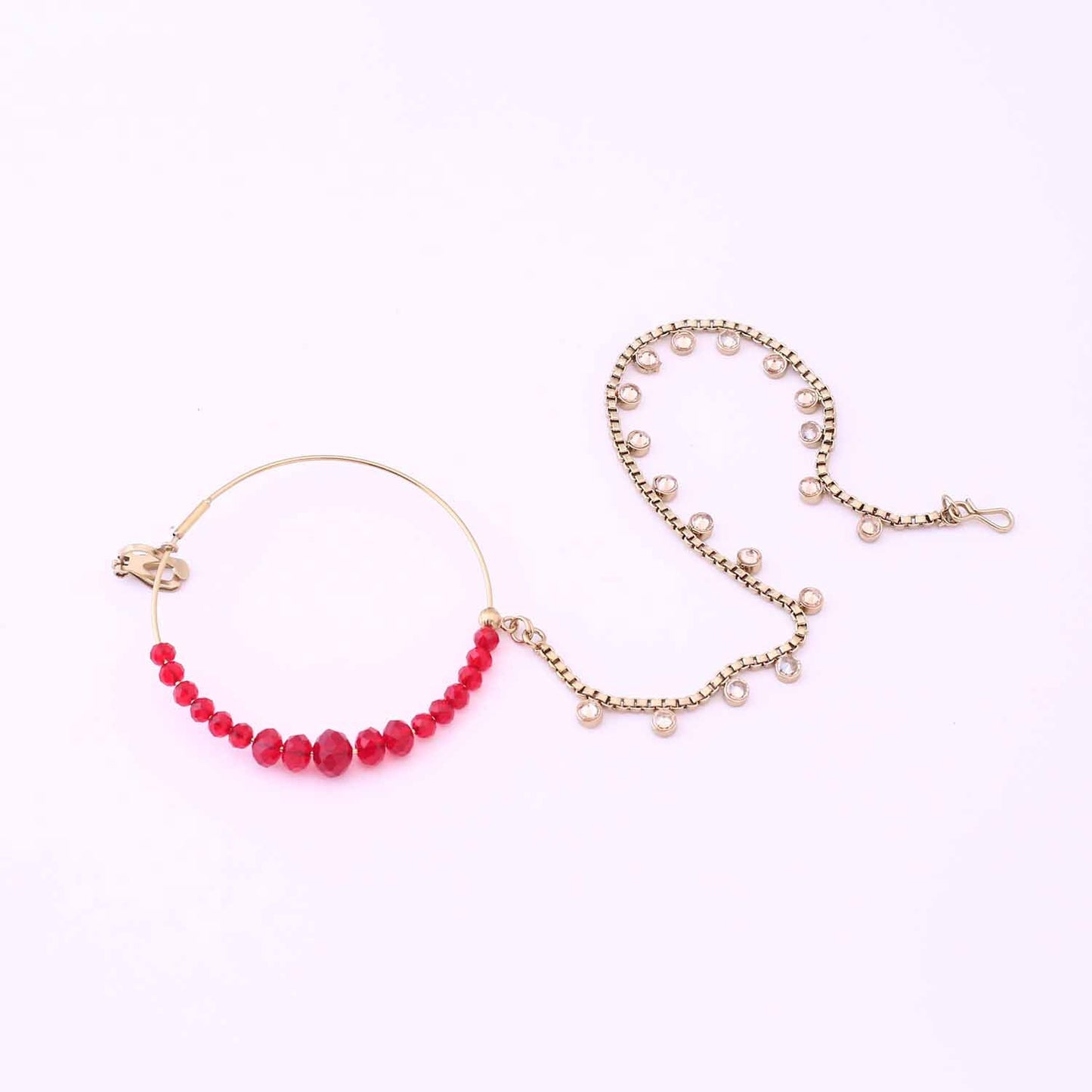 Maroon Shubani Bridal Jewellery Set