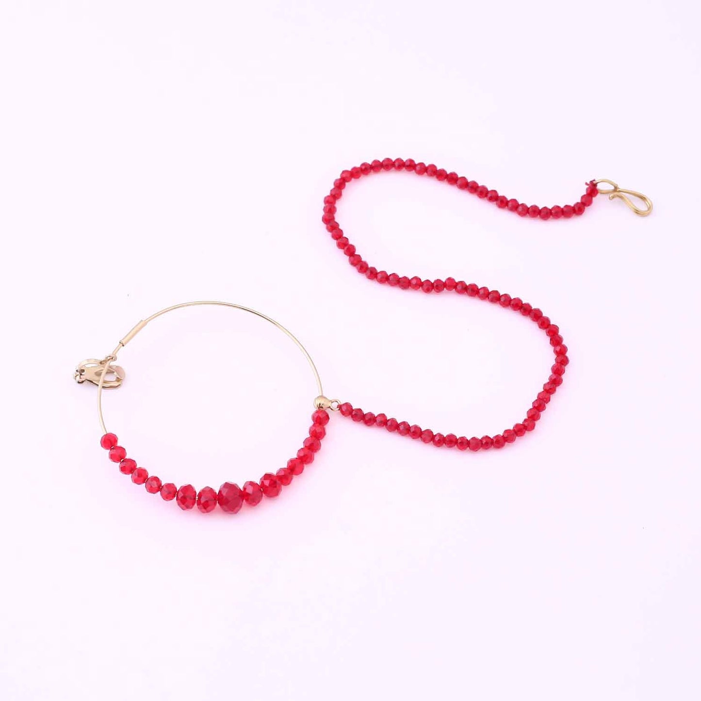 Maroon Shubani Bridal Jewellery Set