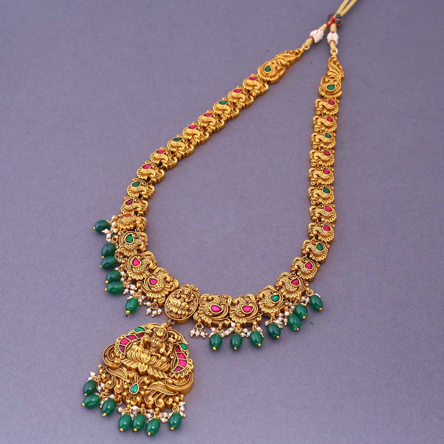 Multicolor Maishanli Bridal Temple Jewellery Set- New Arrival