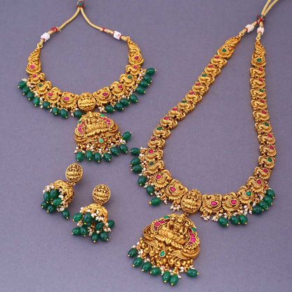 Multicolor Maishanli Bridal Temple Jewellery Set- New Arrival