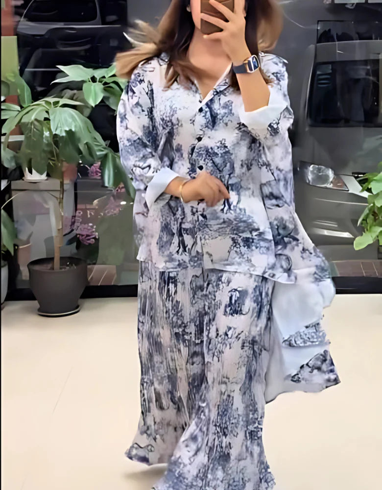 Chiffon Long Floral Printed Dress