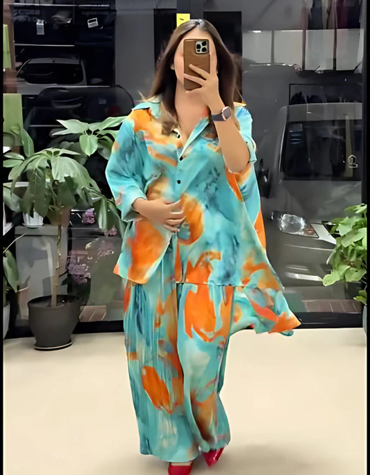 Chiffon Long Floral Printed Dress