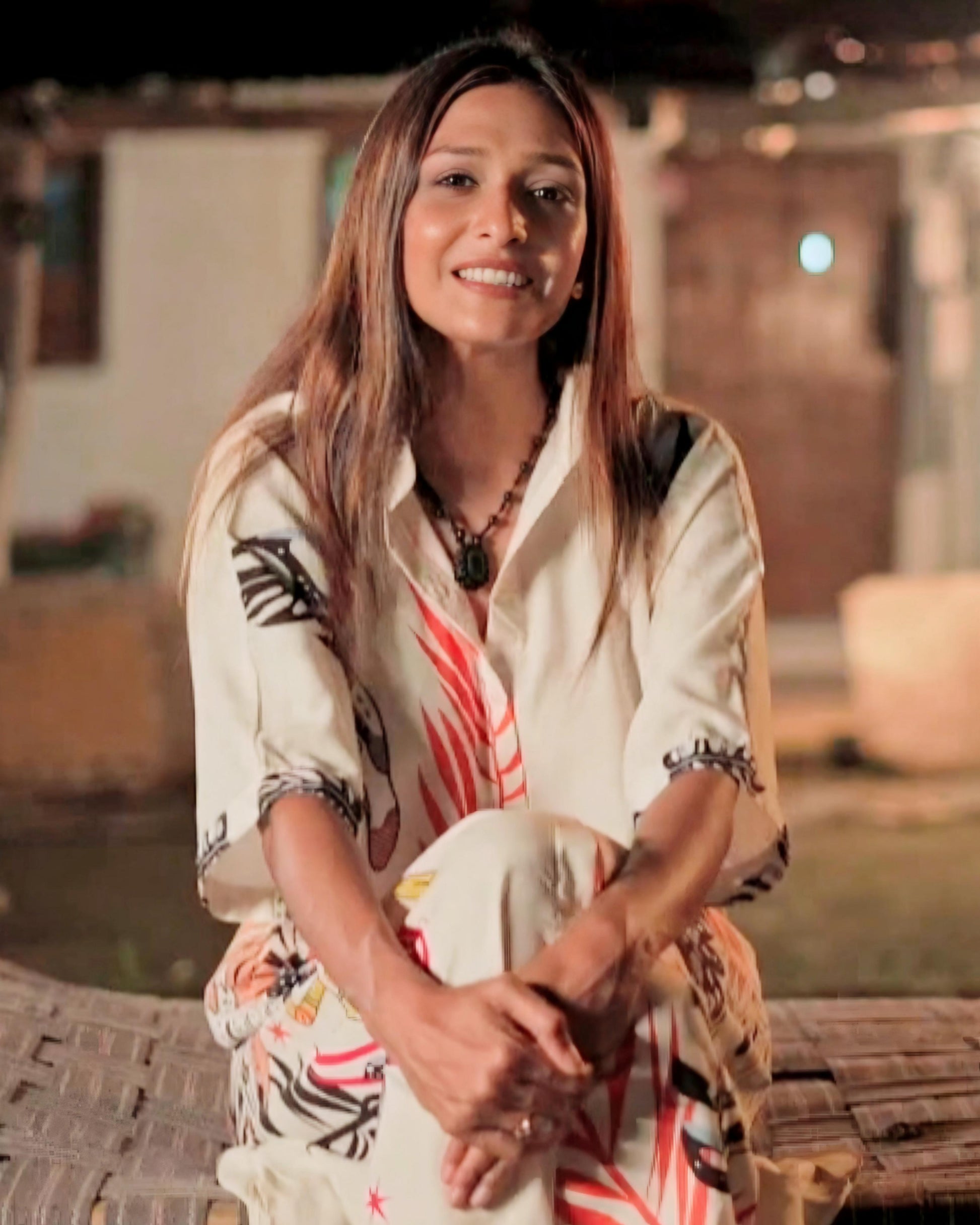 Flamingo Print Shirt Dress