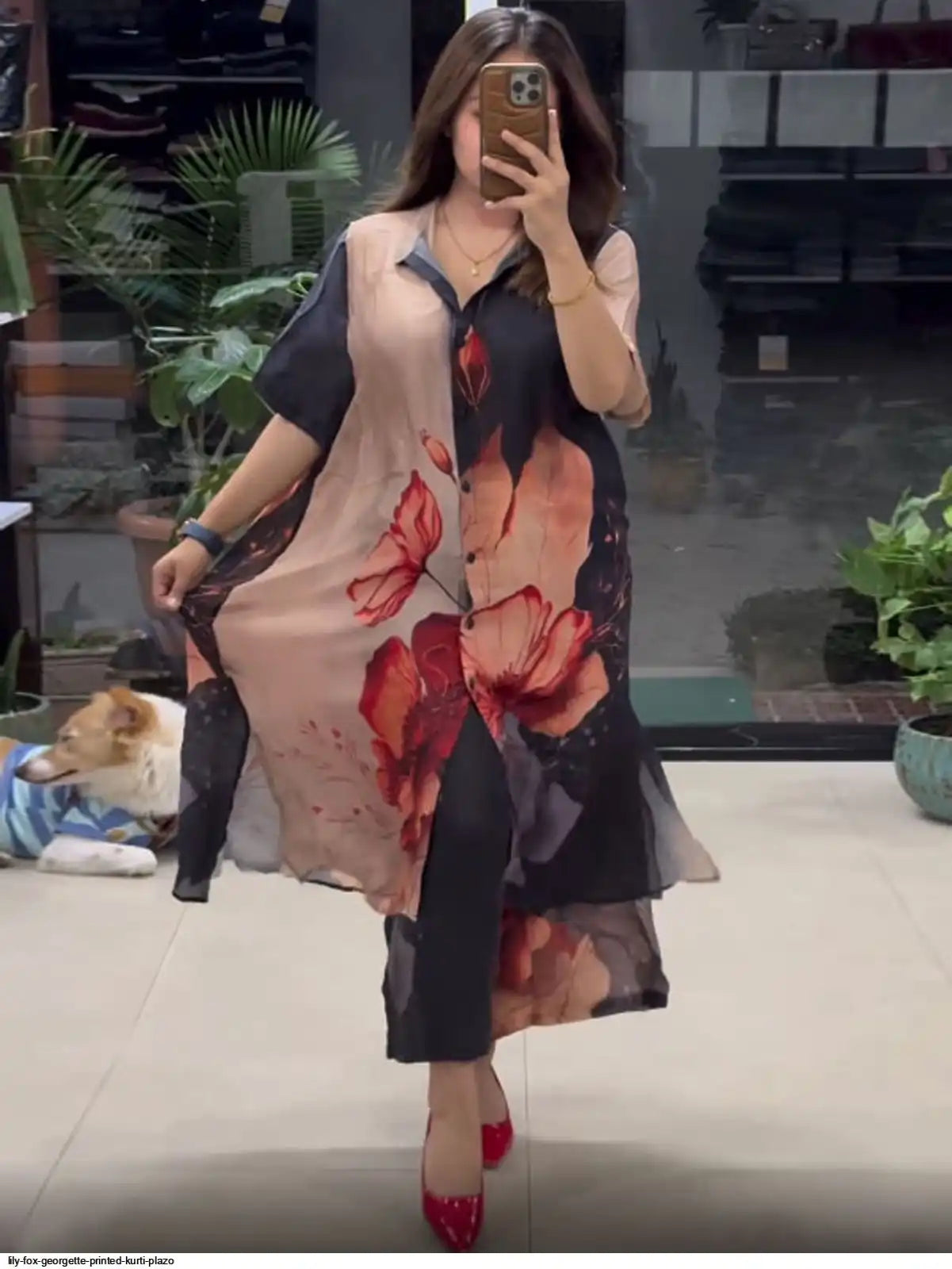 UPGRADE FOX GEORGETTE PRINTED KURTI PLAZO