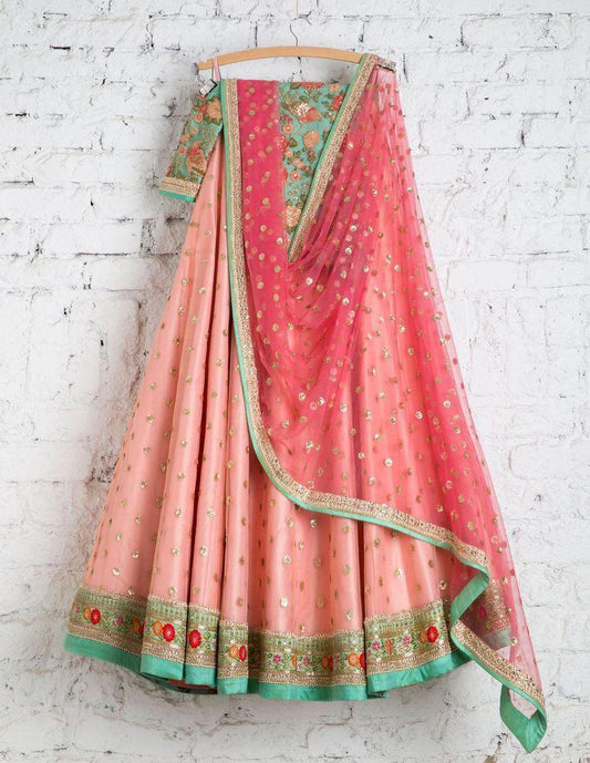 Pink Pleasent Lehnga Choli With Dupatta